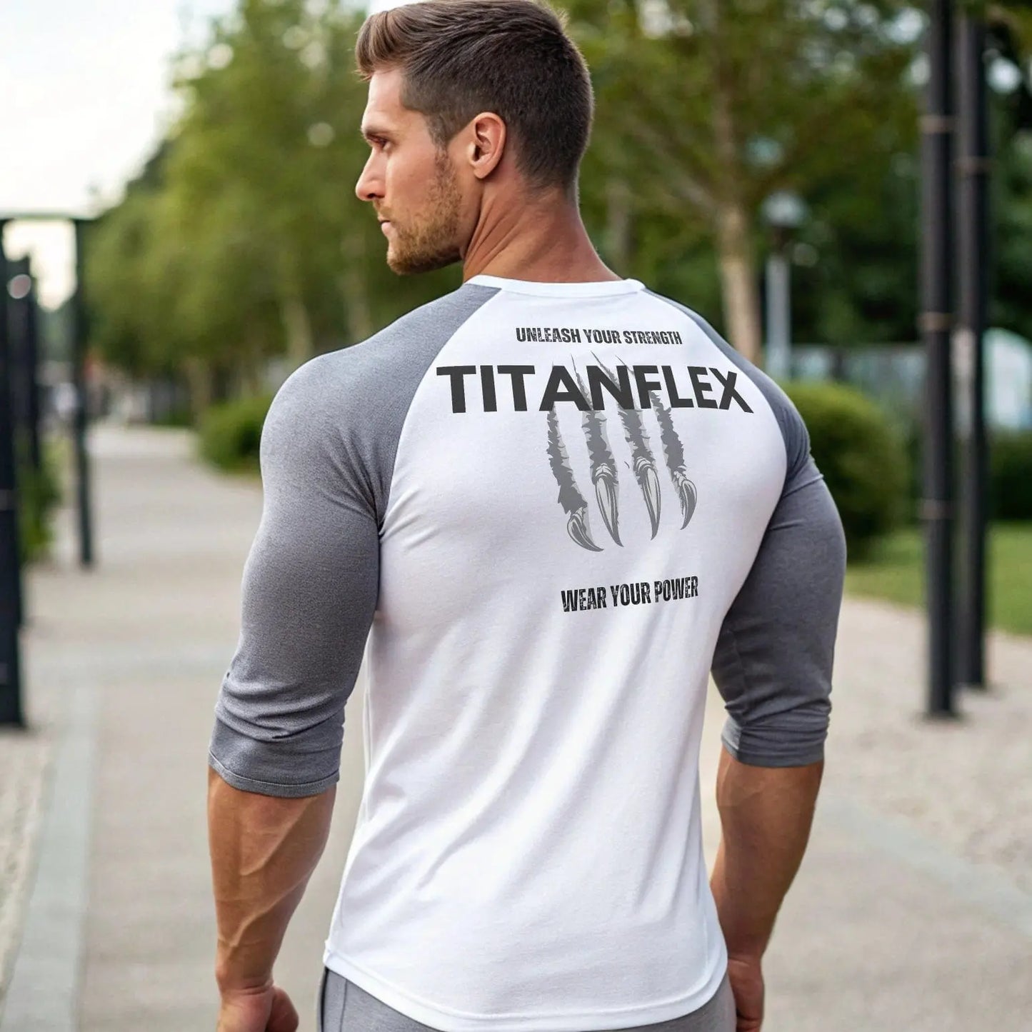 TitanFlex Strength Wear Long-sleeve Men's TitanFlex Lifting Club 3/4 Tee shirt Men's TitanFlex Lifting Club 3/4 Tee