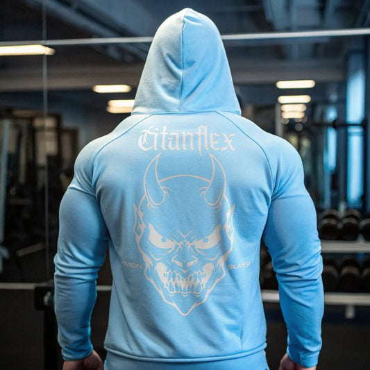 Printify Hoodie Men's Demon Slayer gym Hoodie. Men's Demon Slayer gym Hoodie.