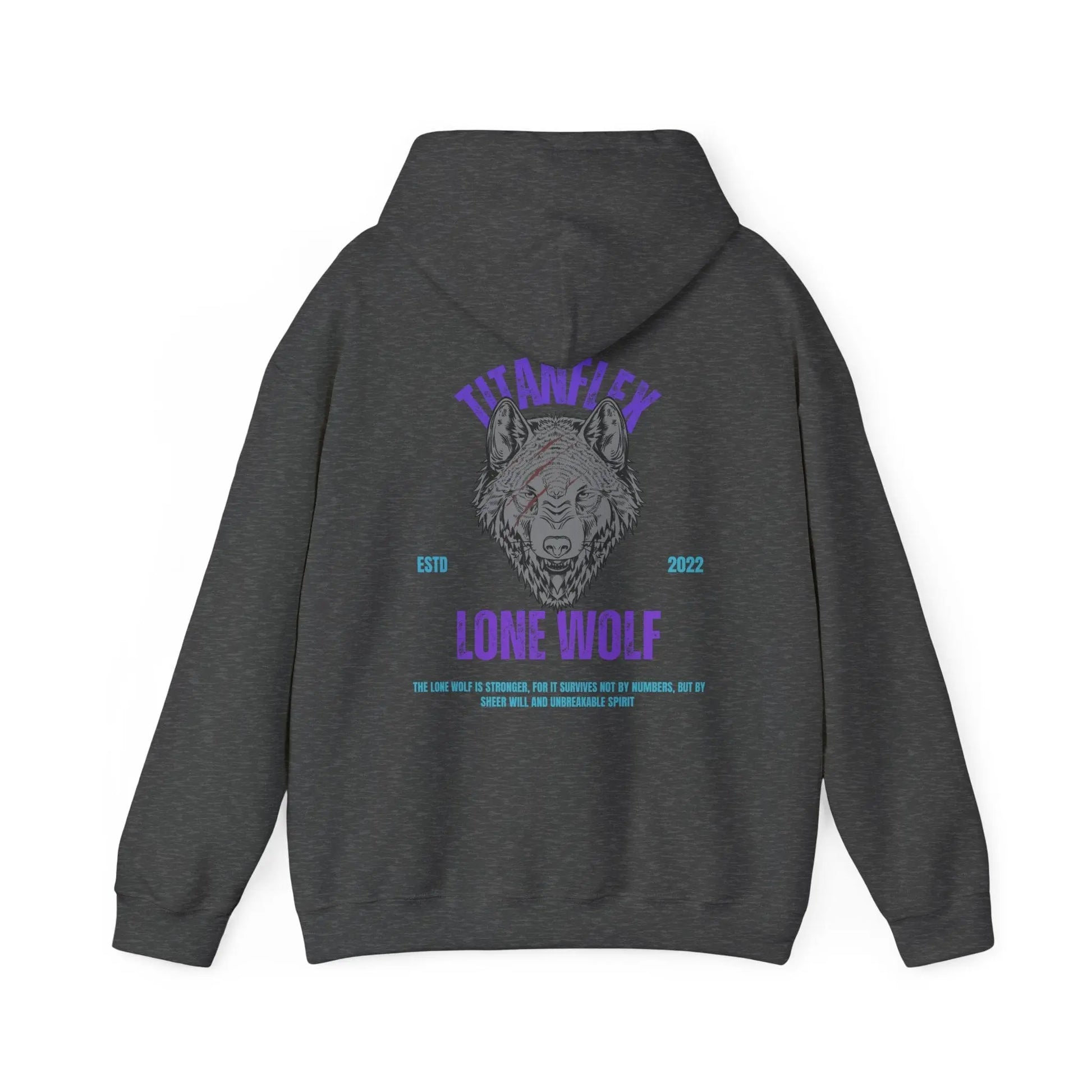 Printify Hoodie Unisex Hooded Sweatshirt - Lone Wolf Design, Perfect for Fitness and Outdoor Enthusiasts Unisex Hooded Sweatshirt - Lone Wolf Design, Perfect for Fitness and Outdoor Enthusiasts