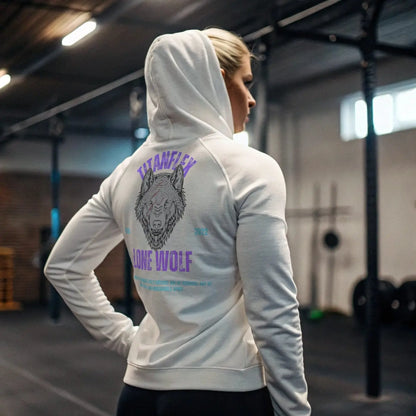 Printify Hoodie Unisex Hooded Sweatshirt - Lone Wolf Design, Perfect for Fitness and Outdoor Enthusiasts Unisex Hooded Sweatshirt - Lone Wolf Design, Perfect for Fitness and Outdoor Enthusiasts