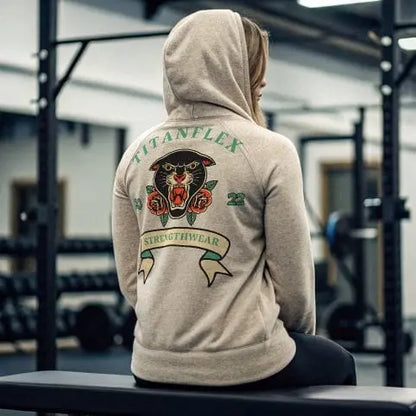 Printify Hoodie Womens Panther tattoo inspired zipper hoodie Womens Panther tattoo inspired zipper hoodie