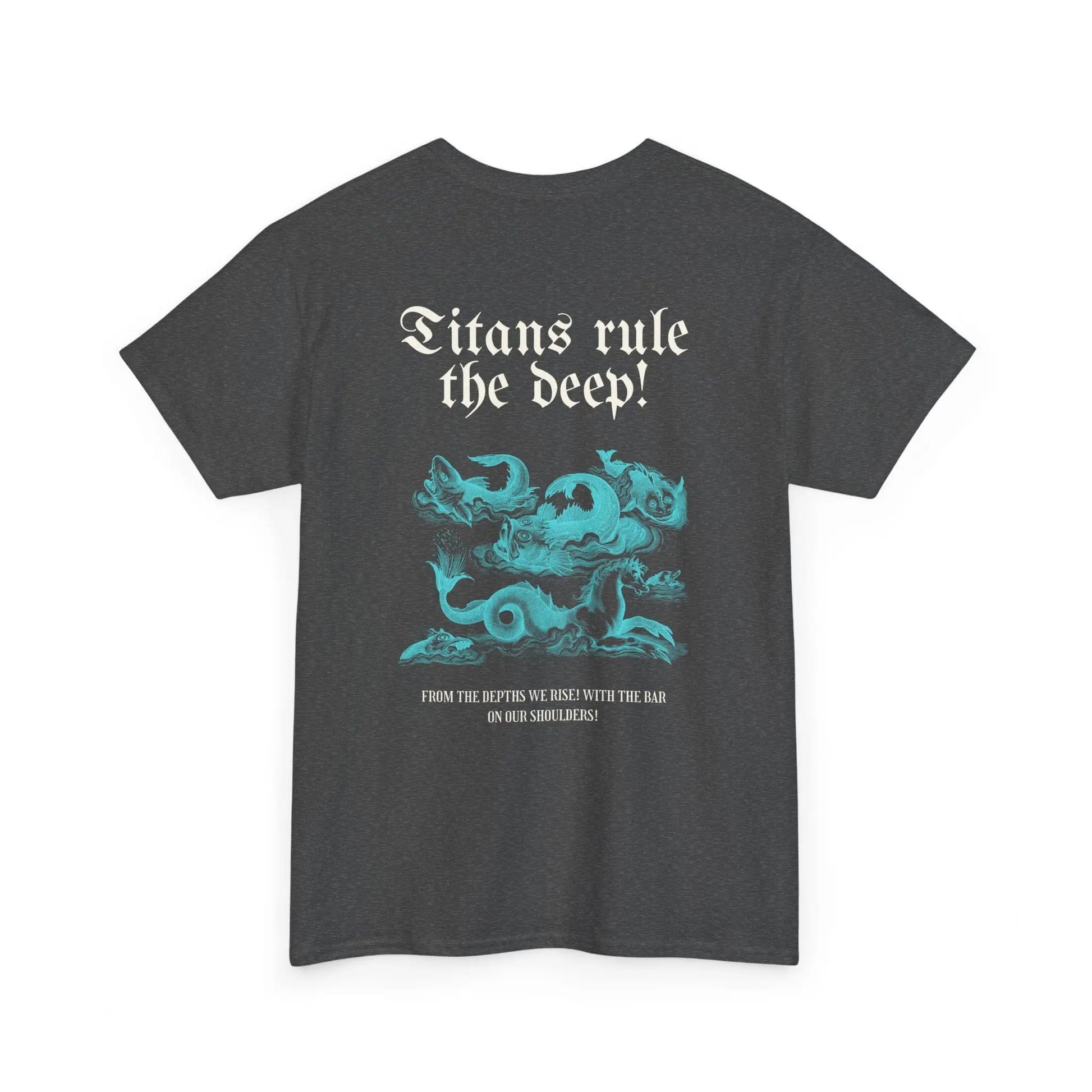 Printify T-Shirt Dark Heather / S / Male Titanflex Men's Gym T-Shirt – "Titans Rule the Deep" Titanflex Mens Gym T-Shirt – "Titans Rule the Deep"