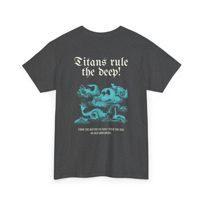 Printify T-Shirt Dark Heather / S / Male Titanflex Men's Gym T-Shirt – "Titans Rule the Deep" Titanflex Mens Gym T-Shirt – "Titans Rule the Deep"