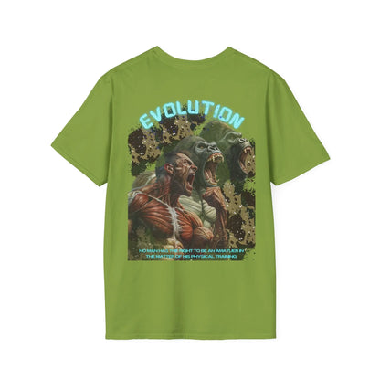 Printify T-Shirt Evolution Graphic Tee - Heavy Cotton Shirt for Workout/bodybuilding Titanflex Evolution Graphic Tee - Mens bodybuilding T Shirt 