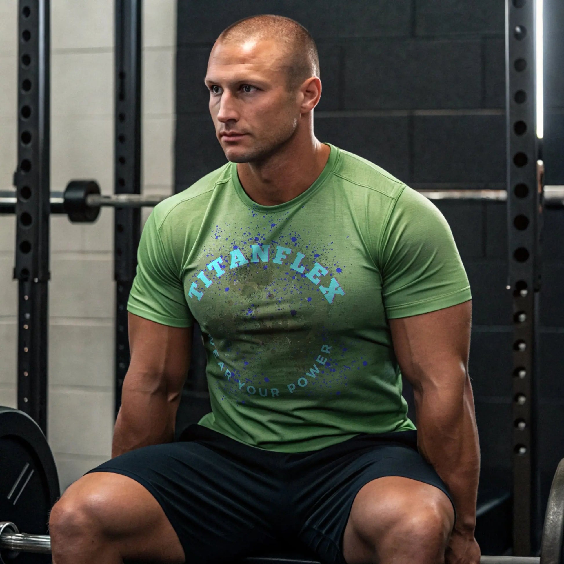Printify T-Shirt Evolution Graphic Tee - Heavy Cotton Shirt for Workout/bodybuilding Titanflex Evolution Graphic Tee - Mens bodybuilding T Shirt 