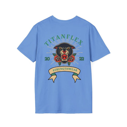 Printify T-Shirt Fierce Panther, Tattoo-Inspired Women's Gym T-Shirt Fierce Panther, Tattoo-Inspired Women's Gym T-Shirt