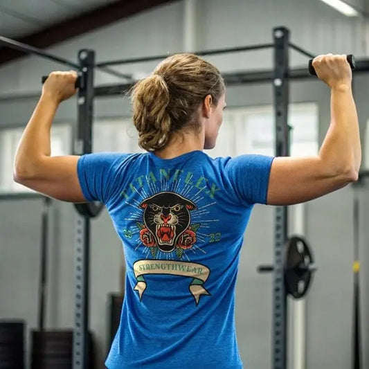 Printify T-Shirt Fierce Panther, Tattoo-Inspired Women's Gym T-Shirt Fierce Panther, Tattoo-Inspired Women's Gym T-Shirt