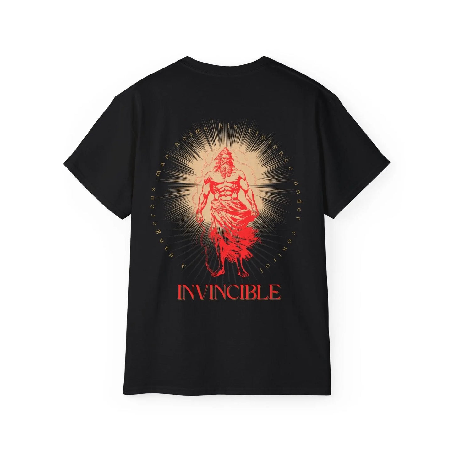 Printify T-Shirt Invincible gym wear, mythical warrior shirt Invincible gym wear, mythical warrior shirt