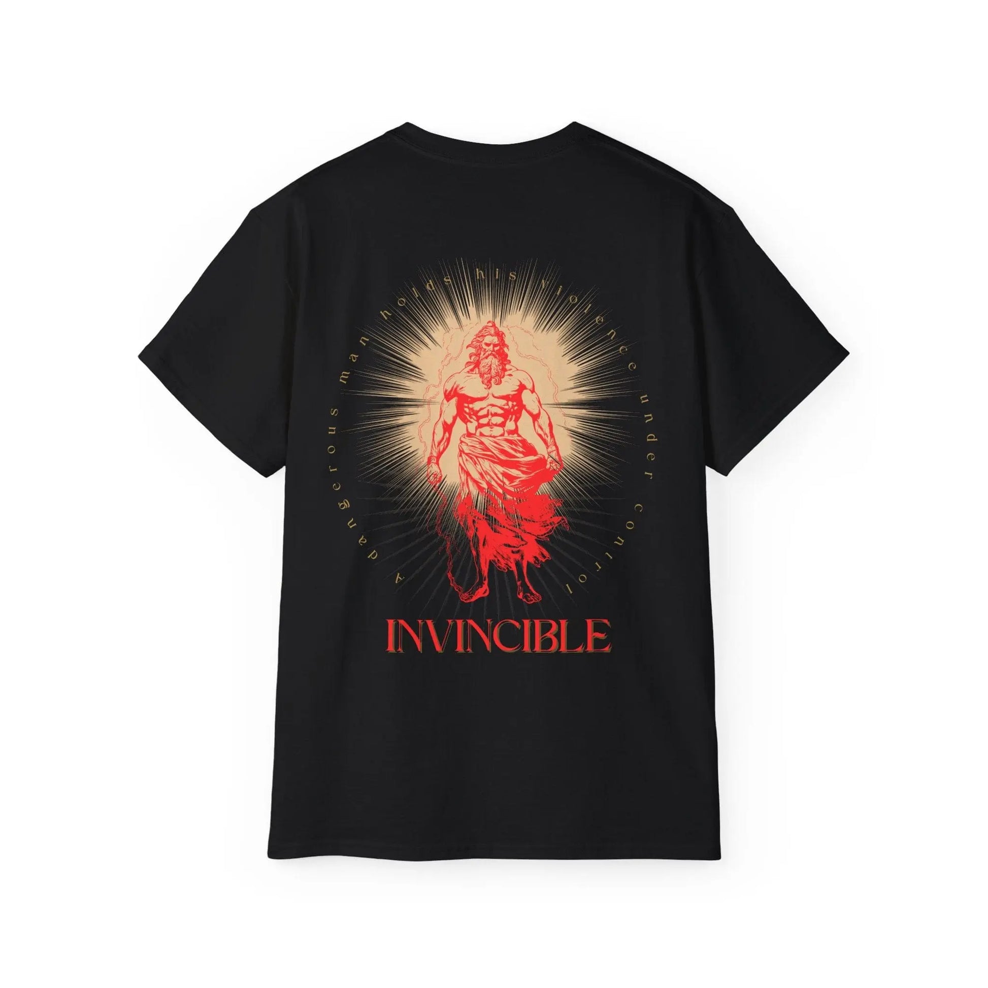 Printify T-Shirt Invincible gym wear, mythical warrior shirt Invincible gym wear, mythical warrior shirt