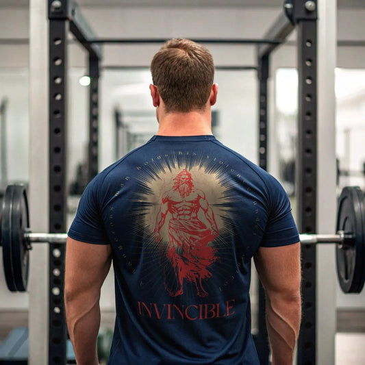 Printify T-Shirt Invincible gym wear, mythical warrior shirt Invincible gym wear, mythical warrior shirt