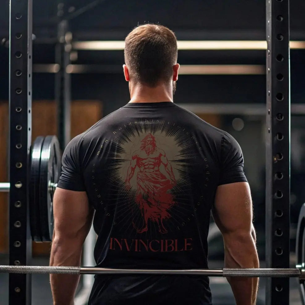 Printify T-Shirt Invincible gym wear, mythical warrior T shirt Invincible gym wear, mythical warrior T shirt
