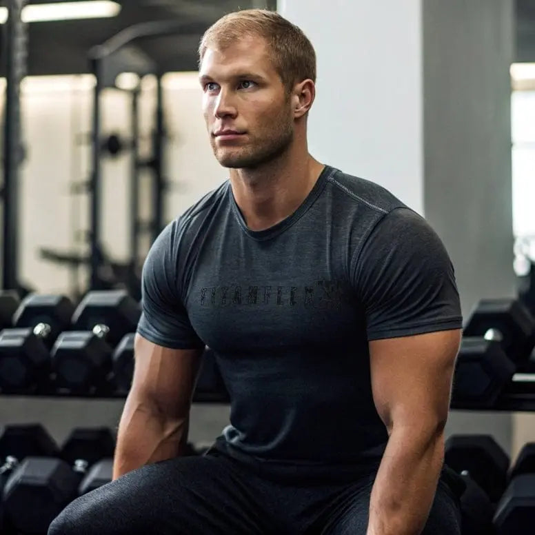 Printify T-Shirt Men's Gym T-Shirt – Vitruvian Man gym Tee Men's Gym T-Shirt – Vitruvian Man gym Tee
