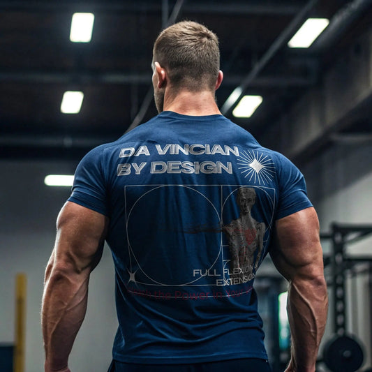 Printify T-Shirt Men's Gym T-Shirt – Vitruvian Man gym Tee Men's Gym T-Shirt – Vitruvian Man gym Tee