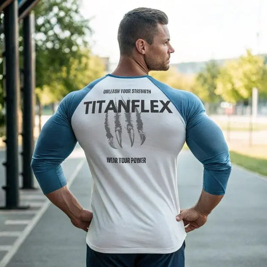 TitanFlex Strength Wear Long-sleeve Men's TitanFlex Lifting Club 3/4 Tee shirt Men's TitanFlex Lifting Club 3/4 Tee