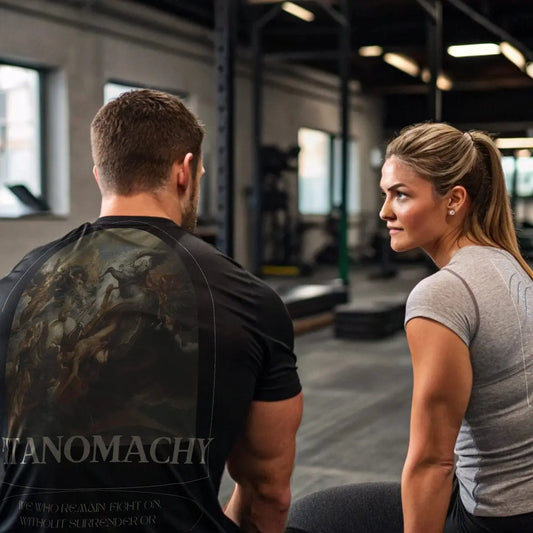 TitanFlex Strength Wear T-Shirt Dark Chocolate / S / Male Men's Bodybuilding Gym T-Shirt – (Battle of the 12 Titans) Men's Bodybuilding Gym T-Shirt – (Battle of the 12 Titans)