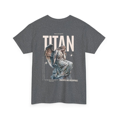 TitanFlex Strength Wear T-Shirt Graphite Heather / S Women's Gym T-Shirt – Powerful and Unstoppable Women's Gym T-Shirt – Powerful and Unstoppable