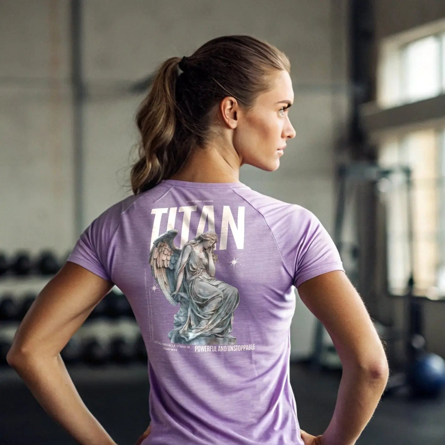 TitanFlex Strength Wear T-Shirt Women's Gym T-Shirt – Powerful and Unstoppable Women's Gym T-Shirt – Powerful and Unstoppable