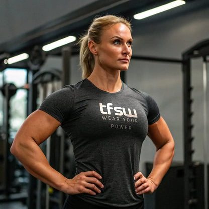 TitanFlex Strength Wear T-Shirt Women's "Wear Your Power" Gym workout T-Shirt Women's "Wear Your Power" Gym workout T-Shirt