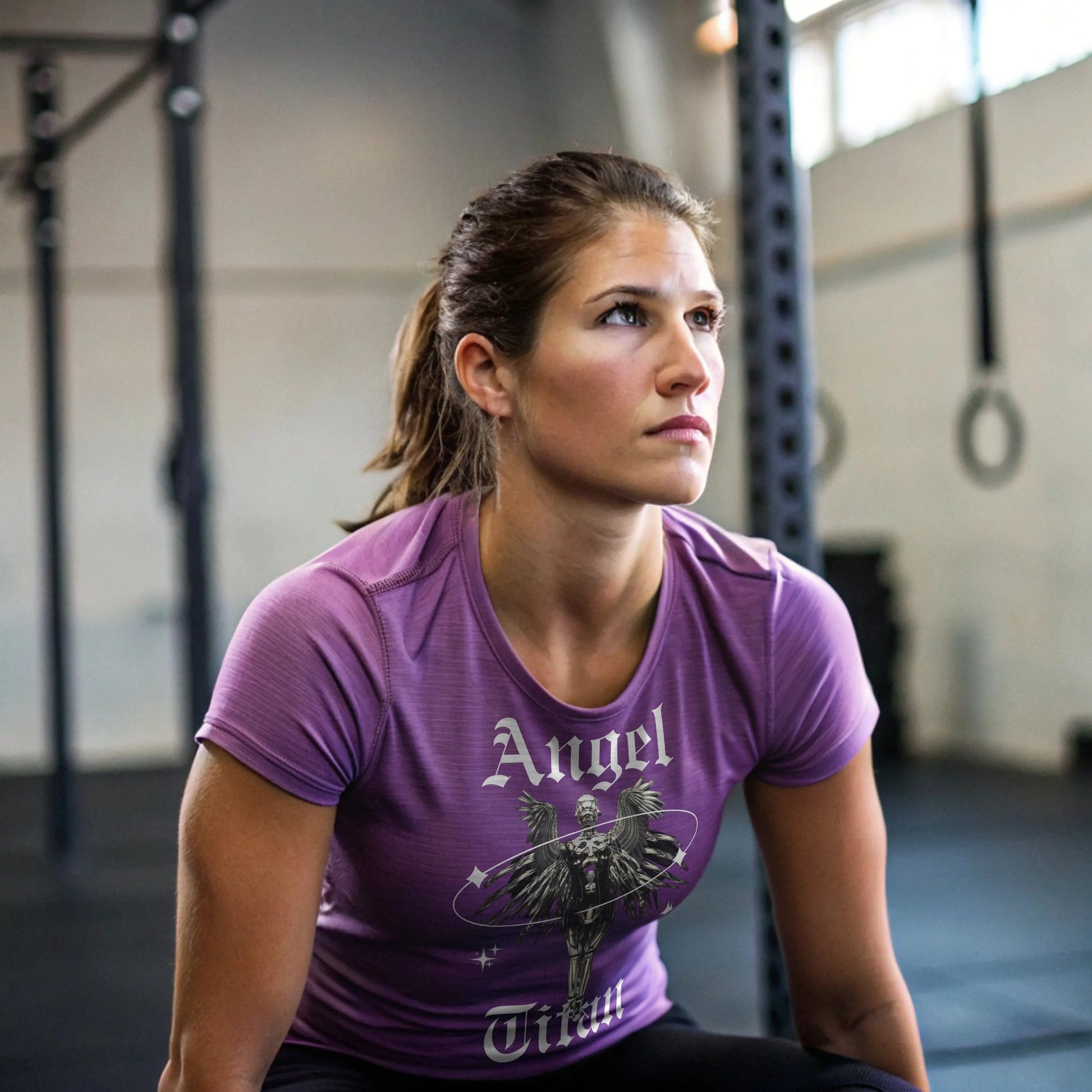TitanFlex Strength Wear T-Shirt Womens bodybuilding Angel Titan Gym T-Shirt – Ultimate Performance & Style Womens bodybuilding Angel Titan Gym T-Shirt – Ultimate Style